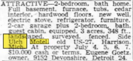 Wagon Wheel Motel (Ulchs Motel) - June 1963 Ad (newer photo)